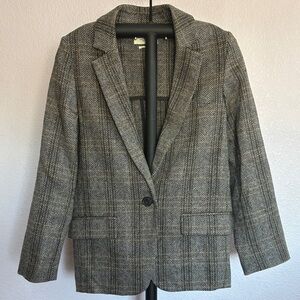 Isabel Marant Black, White and Yellow Wool Blazer